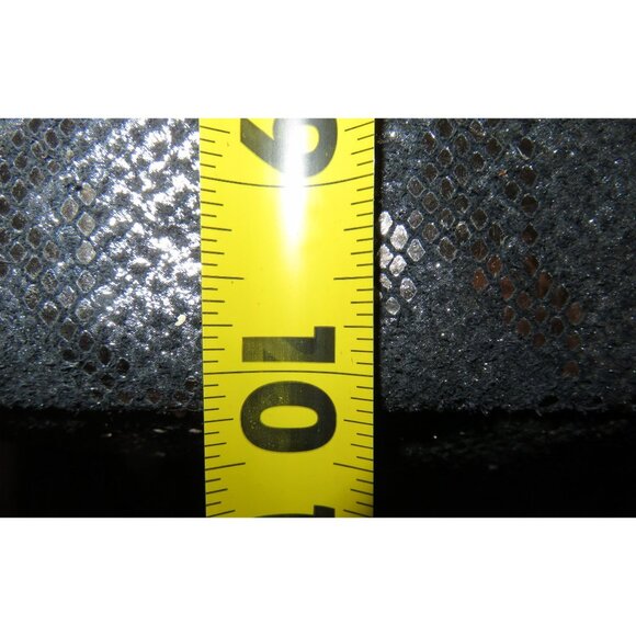 FOSSIL Megan Silver & Black Metallic Python Embossed Leather Backpack & Key - Picture 12 of 15